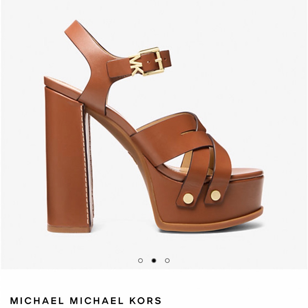 NWT Michael Kors leather platform sandals